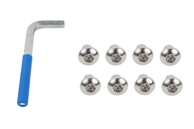 Kentrol 07 18 Jeep Wrangler JK OEM Anti Theft Door Nuts 4 Polished Silver Exterior Styling