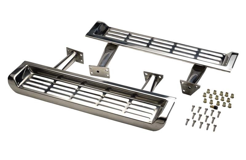 Kentrol 2000 Jeep Wrangler TJ Side Steps Pair 97 Polished Silver Truck Bed Accessories