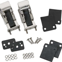 Kentrol 42 95 Jeep CJ/Wrangler YJ Hood Catch Pair TJ Style Polished Silver Exterior Styling