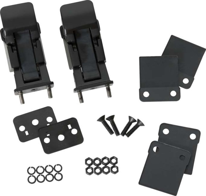 Kentrol 42-95 Jeep CJ/Wrangler YJ Hood Catch Pair TJ Style - Powdercoat Black - Exterior Styling