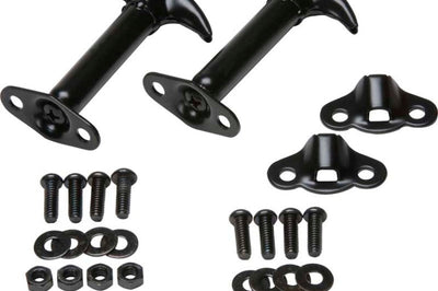 Kentrol 55-95 Jeep CJ/Wrangler YJ Hood Catch Pair - Powdercoat Black - Exterior Styling