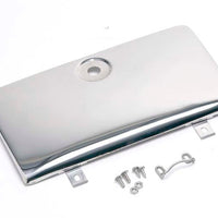 Kentrol 72-86 Jeep CJ Glove Box Door Use with OE Key Lock - Polished Silver - Interior Accessories
