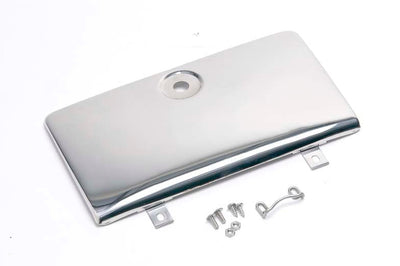 Kentrol 72-86 Jeep CJ Glove Box Door Use with OE Key Lock - Polished Silver - Interior Accessories