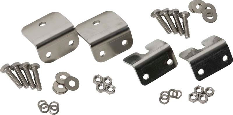 Kentrol 72 86 Jeep CJ Strut Rod Mounting Brackets 4 Pieces Fiberglass Polished Silver Suspension