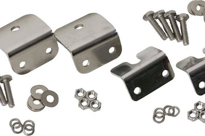 Kentrol 72 86 Jeep CJ Strut Rod Mounting Brackets 4 Pieces Fiberglass Polished Silver Suspension