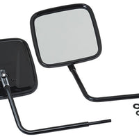 Kentrol 76-18 JEEP CJ/Wrangler YJ/TJ/JK Outback Mirrors Pair - Powdercoat Black - Exterior Styling