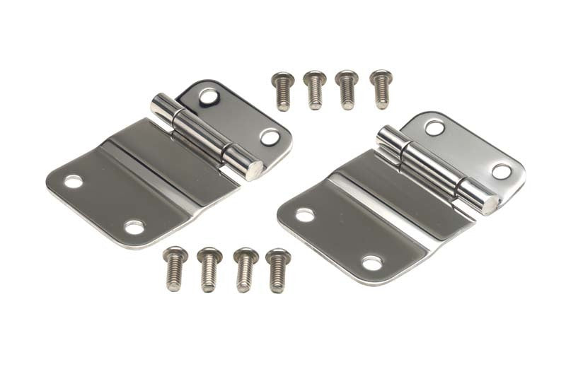 Kentrol 76 86 Jeep CJ7 Tailgate Hinge Pair Polished Silver Truck Bed Accessories