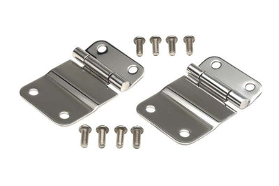 Kentrol 76 86 Jeep CJ7 Tailgate Hinge Pair Polished Silver Truck Bed Accessories