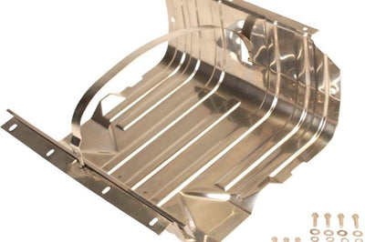 Kentrol 76 90 Jeep CJ/Wrangler YJ Gas Tank Skid Plate with strap Polished Silver Body Armor & Protection
