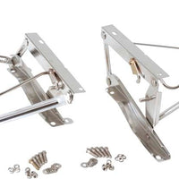 Kentrol 76 90 Jeep CJ/Wrangler YJ Seat Pedestals Pair Polished Silver Interior Accessories