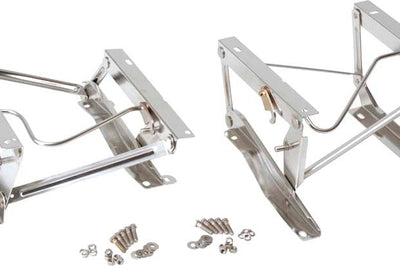 Kentrol 76 90 Jeep CJ/Wrangler YJ Seat Pedestals Pair Polished Silver Interior Accessories