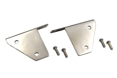 Kentrol 76 95 Jeep CJ/Wrangler YJ Spot Light Bracket Pair Polished Silver Fabrication