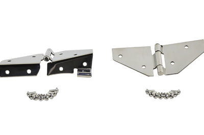 Kentrol 76-95 Jeep CJ/Wrangler YJ Windshield Hinge No Mirror Holes Pair - Polished Silver - Exterior Styling