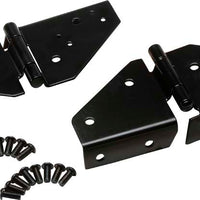 Kentrol 76-95 Jeep CJ/Wrangler YJ Windshield Hinge Pair - Powdercoat Black - Exterior Styling