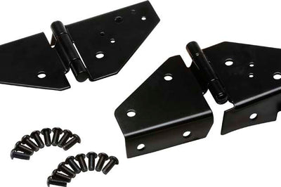 Kentrol 76-95 Jeep CJ/Wrangler YJ Windshield Hinge Pair - Powdercoat Black - Exterior Styling