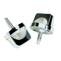 Kentrol 76-95 Jeep CJ/Wrangler YJ Windshield Knobs Pair - Polished Silver - Exterior Styling