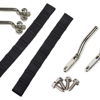 Kentrol 76-95 Jeep CJ/YJ Door Strap Kit Polished Stainless Steel - Exterior Styling