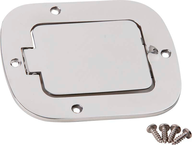 Kentrol 77 95 Jeep CJ/Wrangler YJ Billet Style Gas Hatch Polished Silver Fuel Delivery