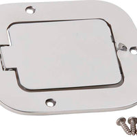 Kentrol 77 95 Jeep CJ/Wrangler YJ Billet Style Gas Hatch Polished Silver Fuel Delivery