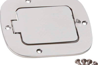 Kentrol 77 95 Jeep CJ/Wrangler YJ Billet Style Gas Hatch Polished Silver Fuel Delivery