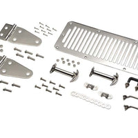 Kentrol 78-95 Jeep CJ/Wrangler YJ Hood Kit - Polished Silver - Exterior Styling