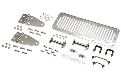 Kentrol 78-95 Jeep CJ/Wrangler YJ Hood Kit - Polished Silver - Exterior Styling