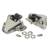 Kentrol 81-95 Jeep CJ/Wrangler YJ Interior Door Latch Brackets Pair - Polished Silver - Exterior Styling