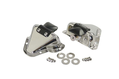 Kentrol 81-95 Jeep CJ/Wrangler YJ Interior Door Latch Brackets Pair - Polished Silver - Exterior Styling