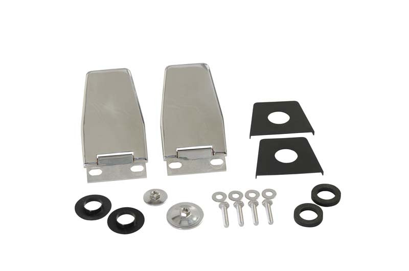 Kentrol 87 06 Jeep Wrangler TJ/YJ Hardtop Liftgate Hinge Pair Polished Silver Roofs & Roof Accessories