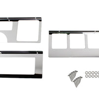 Kentrol 87-95 Jeep Wrangler YJ Dash Overlay Set (3 pieces) - Polished Silver - Interior Accessories