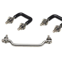 Kentrol 87 95 Jeep Wrangler YJ Windshield Tie Down Kit Polished Silver Exterior Styling