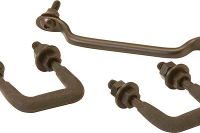 Kentrol 87 95 Jeep Wrangler YJ Windshield Tie Down Kit Powdercoat Black Exterior Styling