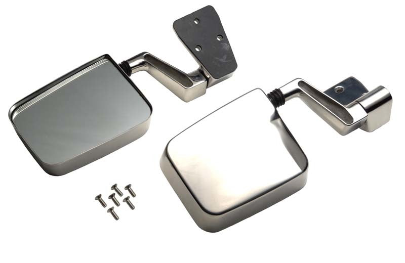 Kentrol 88 06 Jeep Wrangler YJ/TJ Mirror Kit Pair Polished Silver Exterior Styling