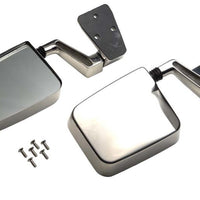 Kentrol 88 06 Jeep Wrangler YJ/TJ Mirror Kit Pair Polished Silver Exterior Styling