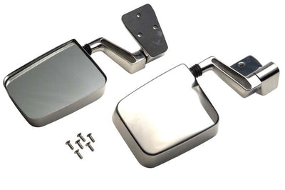 Kentrol 88 06 Jeep Wrangler YJ/TJ Mirror Kit Pair Polished Silver Exterior Styling