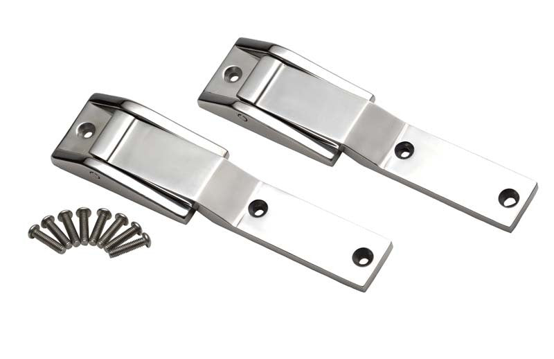 Kentrol 97 04 Jeep Wrangler TJ Tailgate Hinge Pair Polished Silver Truck Bed Accessories