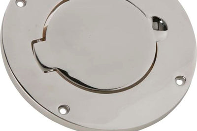 Kentrol 97 06 Jeep Wrangler TJ Billet Style Gas Hatch Polished Silver Fuel Delivery