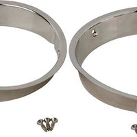 Kentrol 97 06 Jeep Wrangler TJ Headlight Bezels Pair Polished Silver Lights