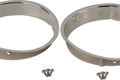 Kentrol 97 06 Jeep Wrangler TJ Headlight Bezels Pair Polished Silver Lights