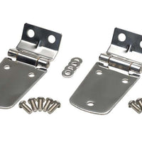 Kentrol 97 06 Jeep Wrangler TJ Hood Hinge Pair Polished Silver Exterior Styling