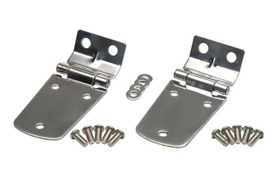 Kentrol 97 06 Jeep Wrangler TJ Hood Hinge Pair Polished Silver Exterior Styling