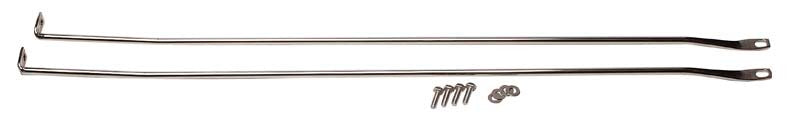 Kentrol 97 06 Jeep Wrangler TJ Strut Rod Kit Polished Silver Suspension