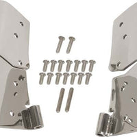 Kentrol 97 06 Jeep Wrangler TJ Windshield Hinge Pair Polished Silver Exterior Styling