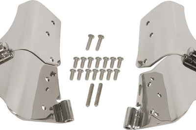Kentrol 97 06 Jeep Wrangler TJ Windshield Hinge Pair Polished Silver Exterior Styling