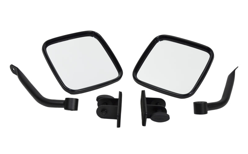 Kentrol 97 18 Jeep Wrangler TJ/JK E Z Detach Mirrors Pair Textured Black Exterior Styling