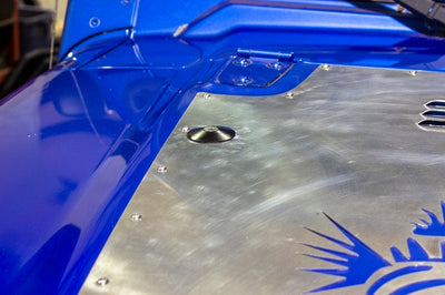 Kentrol 97 19 Jeep Wrangler JK/TJ Hood Bumper Deletes Polished Stainless Steel Bumpers Grilles & Guards