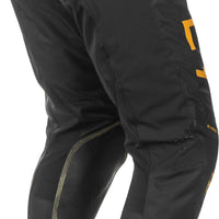 FLY RACING Kinetic Center Pants Ca/Ny Black/Gold Sz 28