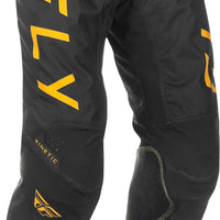 FLY RACING Kinetic Center Pants Ca/Ny Black/Gold Sz 34