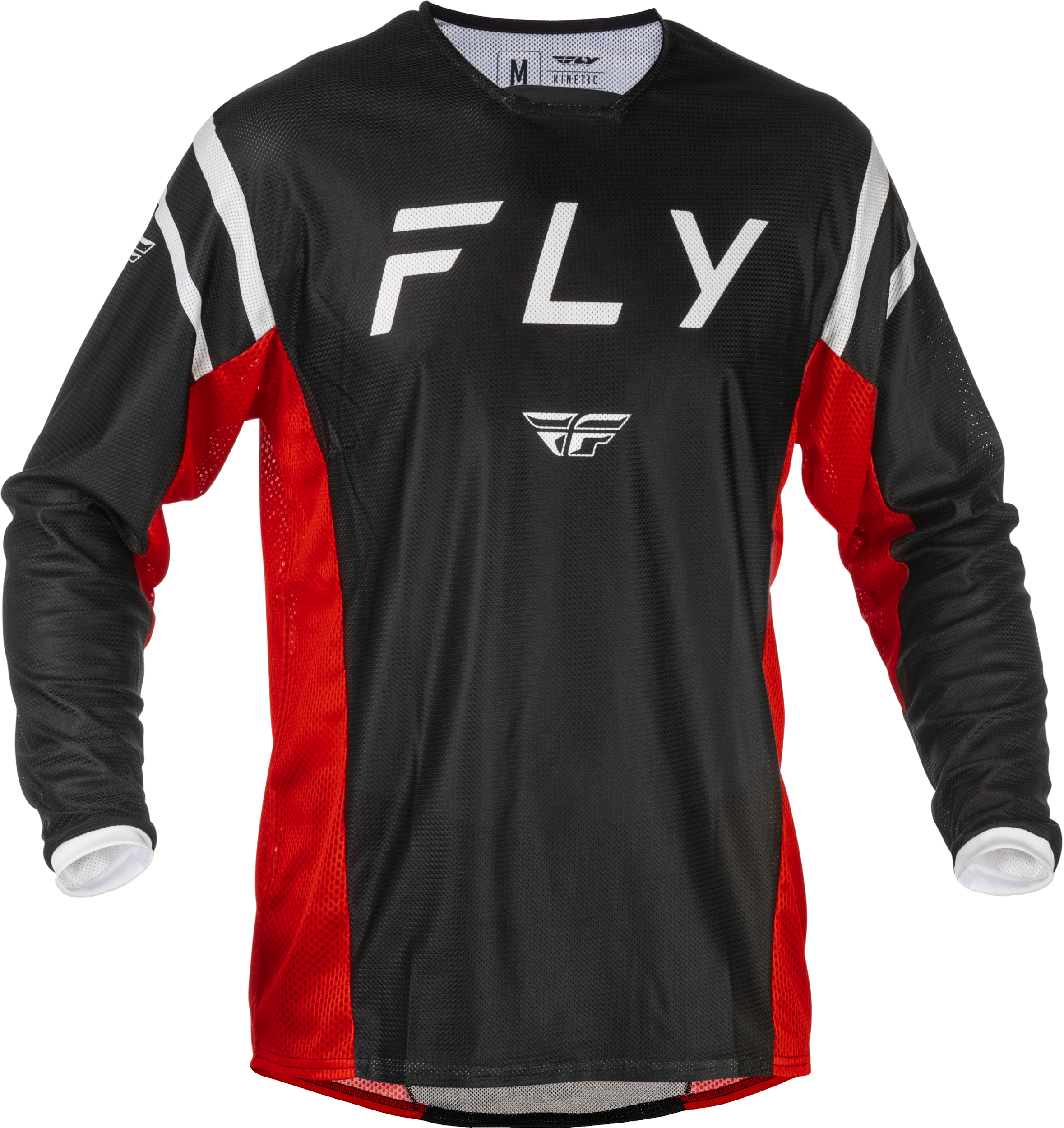 FLY RACING Kinetic Mesh Center Jersey Black/White/Red Md