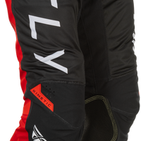 FLY RACING Kinetic Mesh Center Pants Black/White/Red Sz 30